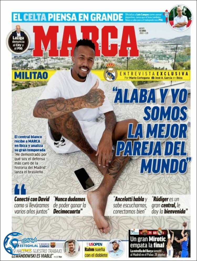 روزنامه ورزشی مارکا پنجشنبه 26 خرداد 1401