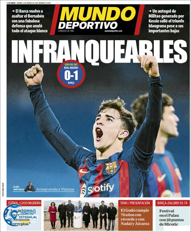 روزنامه  ورزشی موندو دپورتیوو جمعه 12 اسفند 1401  