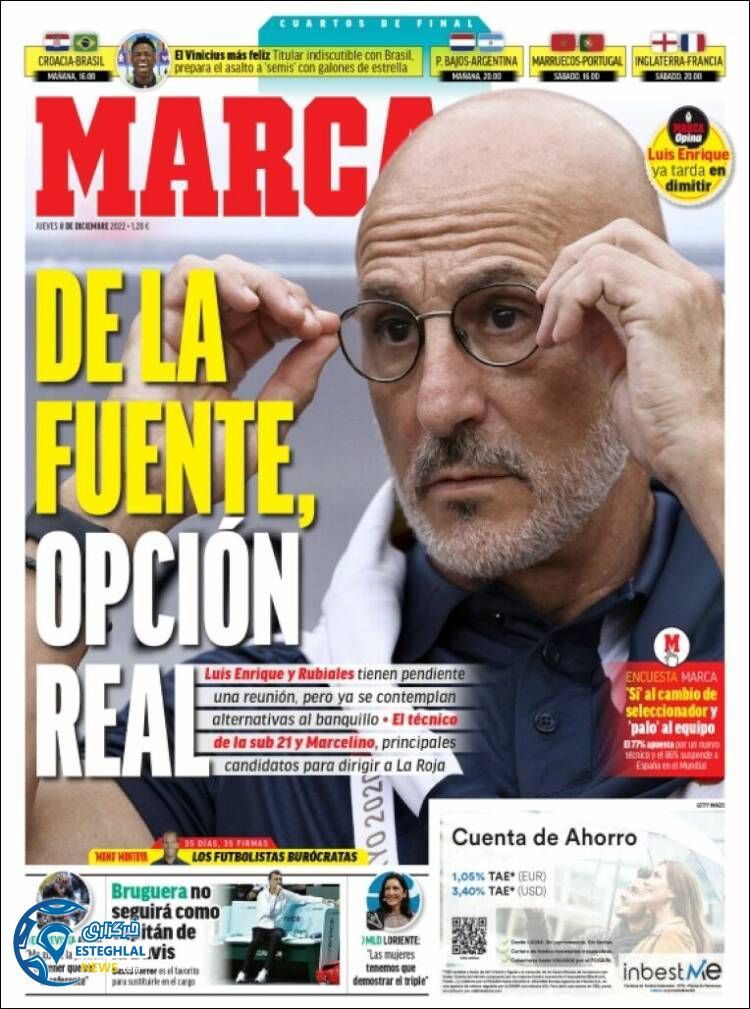 روزنامه ورزشی مارکا  پنجشنبه 17 آذر 1401