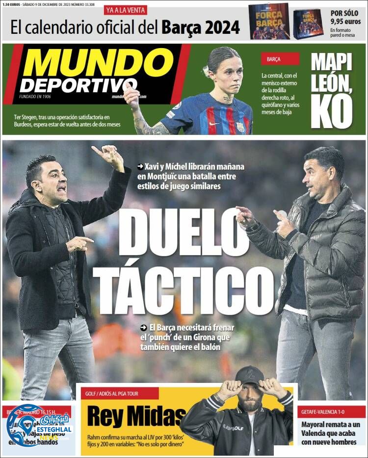 روزنامه ورزشی موندو دپورتیوو شنبه 18 آذر 1402 