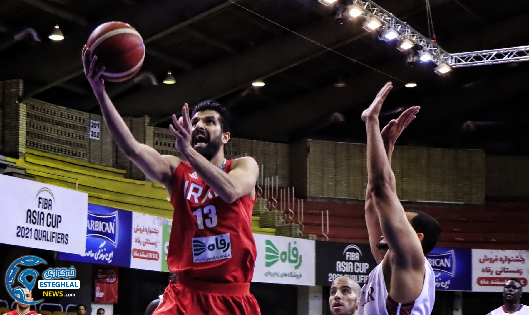 دیدار تیم های ملی بسکتبال ایران و قطر