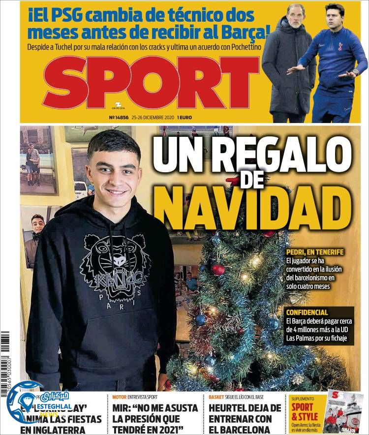 روزنامه ورزشی اسپورت شنبه 6 دی 1399