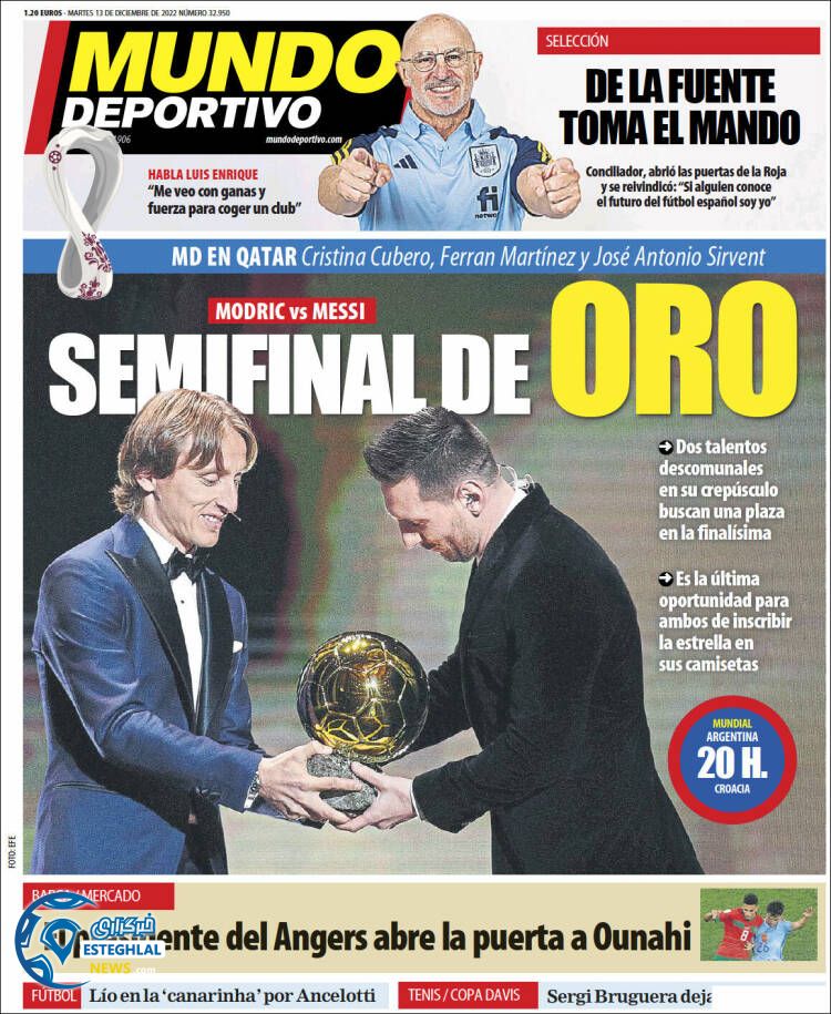 روزنامه ورزشی موندو دپورتیوو سه شنبه 22 آذر 1401
