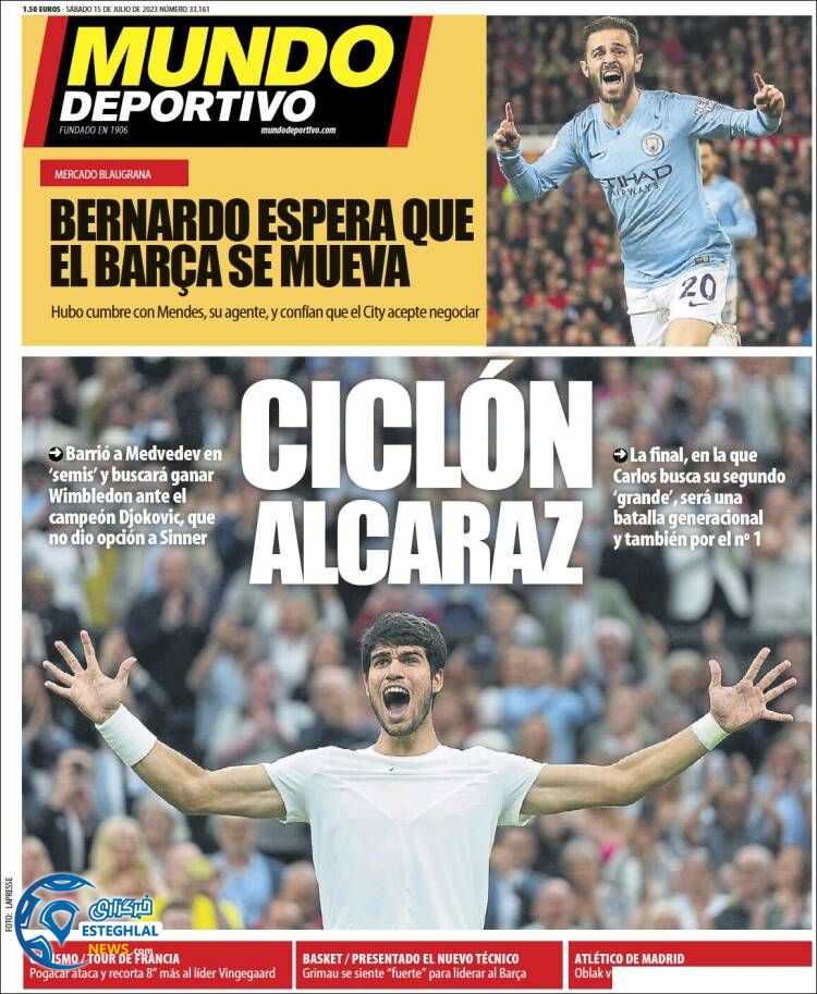 روزنامه  ورزشی موندو دپورتیوو شنبه 24 تیر 1402 