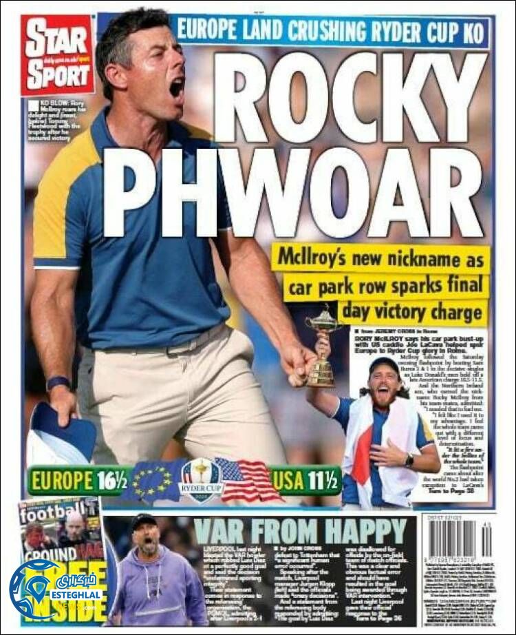 روزنامه ورزشی استار اسپورت دوشنبه 10 مهر 1402