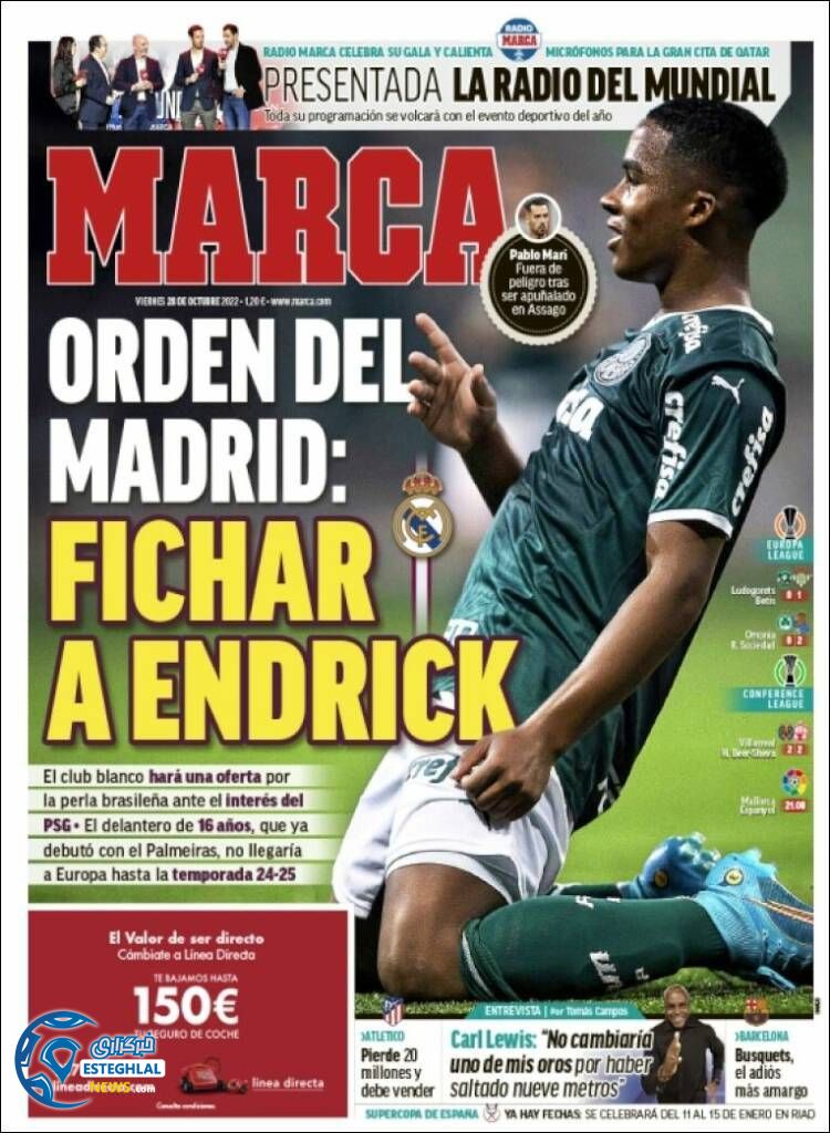 روزنامه ورزشی مارکا جمعه 6 آبان 1401 