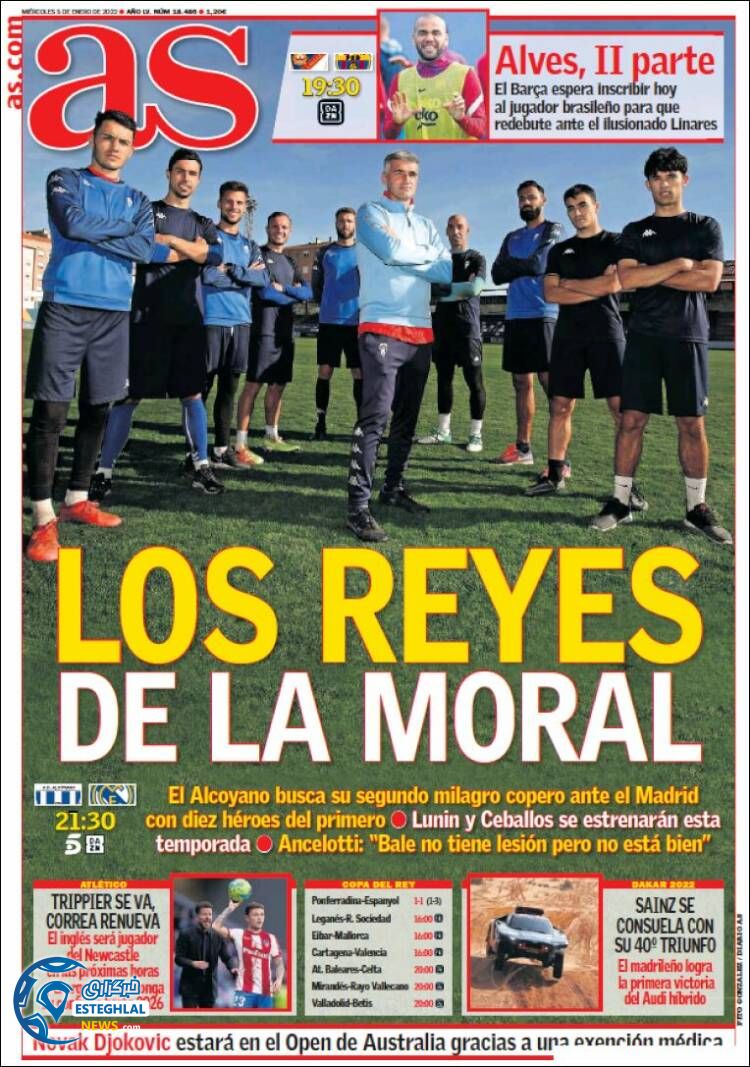 روزنامه ورزشی آ اس چهارشنبه 15 دی 1400