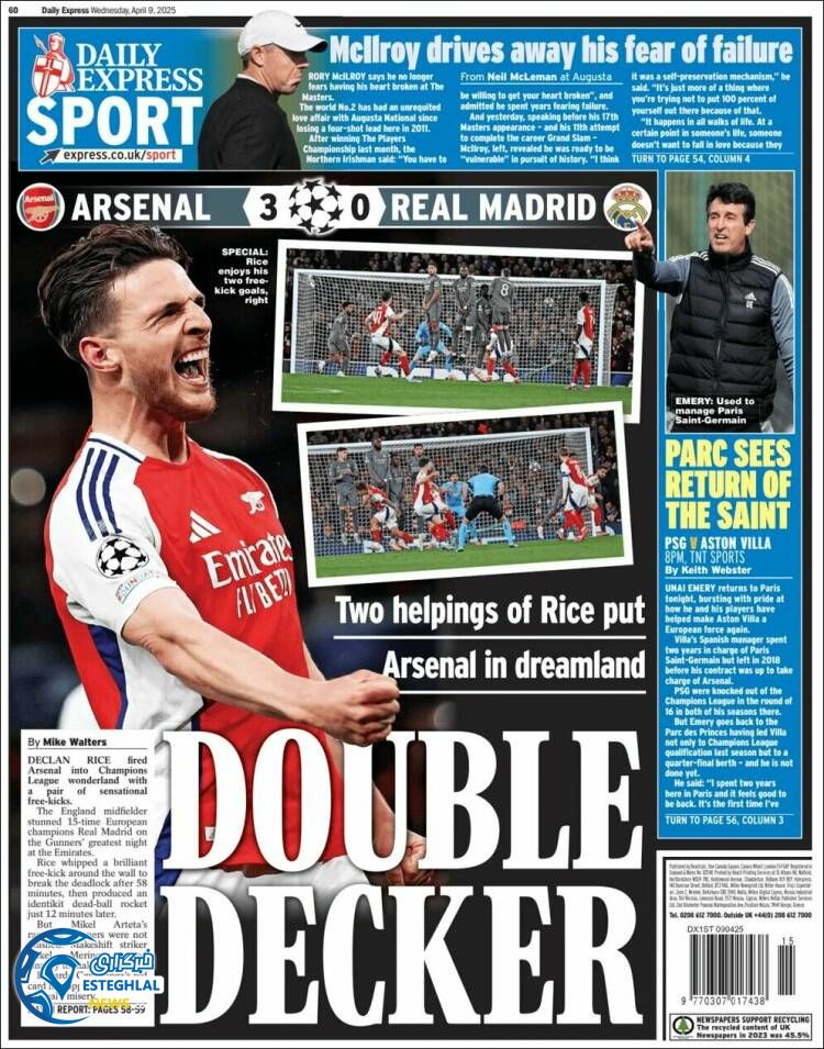 روزنامه ورزشی  اکسپرس اسپورت چهارشنبه 20 فروردین 1404