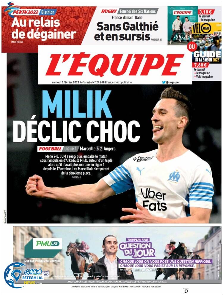 روزنامه ورزشی اکیپ شنبه 16 بهمن 1400