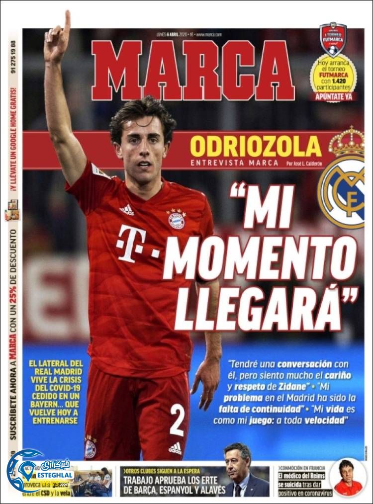 روزنامه ورزشی مارکا دوشنبه 18 فروردین 1399