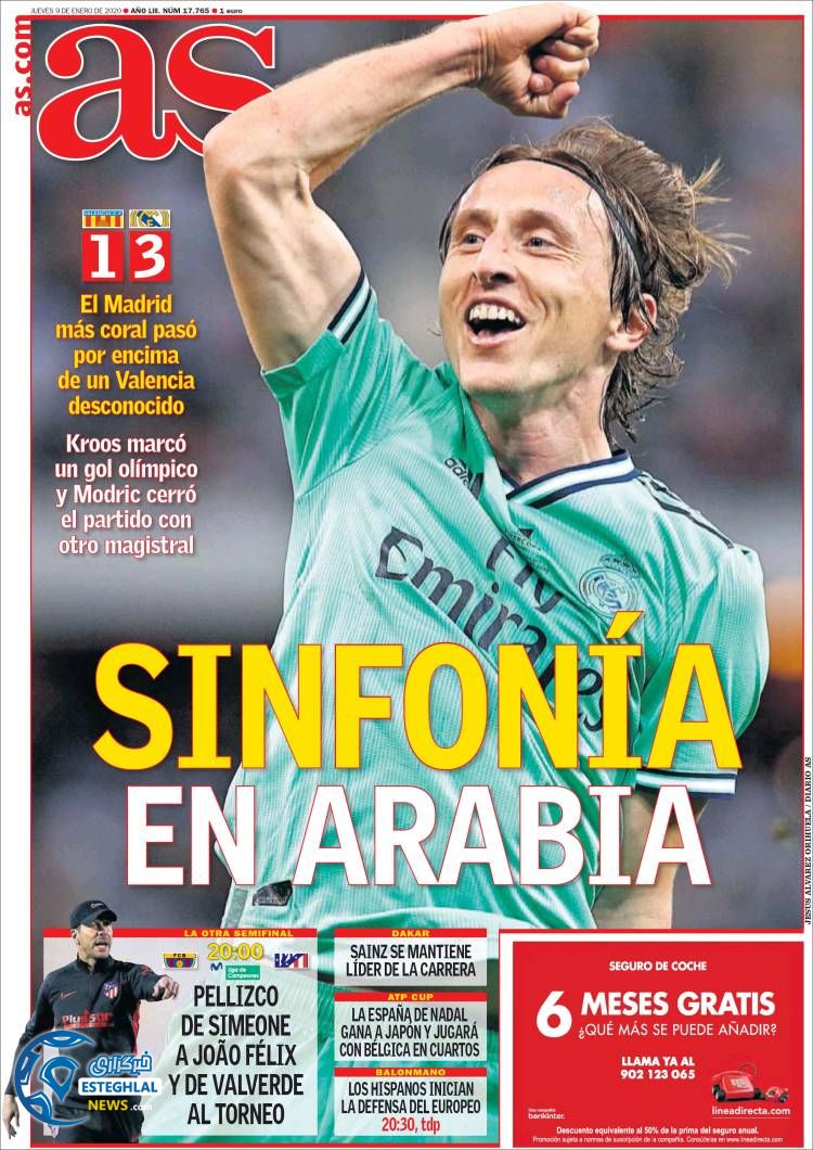 روزنامه ورزشی آاس پنجشنبه 19 دی 1398