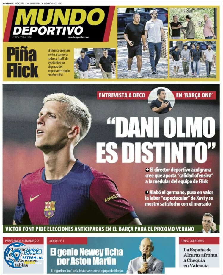 روزنامه  ورزشی موندو دپورتیوو چهارشنبه 21 شهریور 1403 