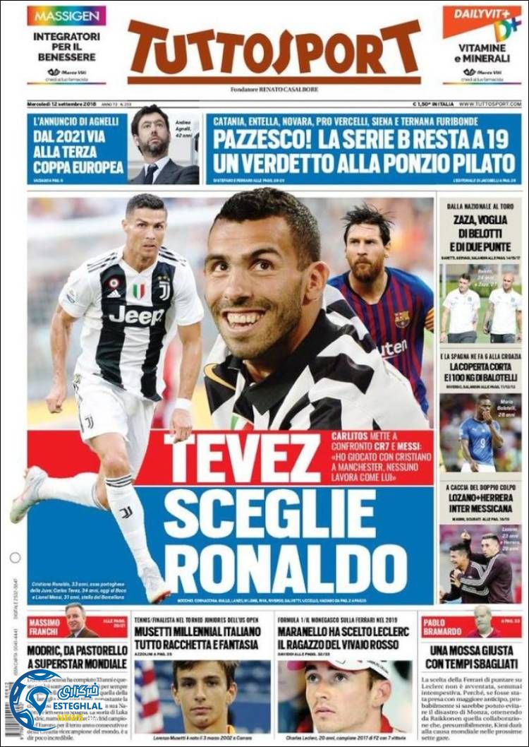 روزنامه ورزشی توتو اسپورت چهارشنبه 21 شهریور 1397