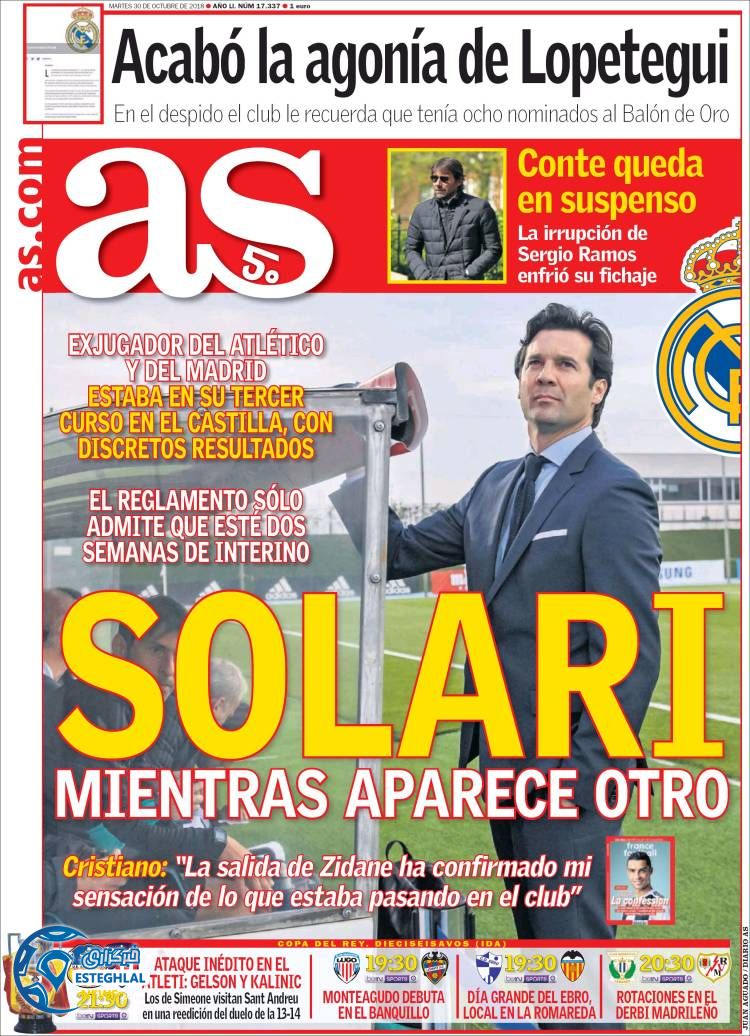 روزنامه ورزشی آ اس سه شنبه 8 آبان 1397