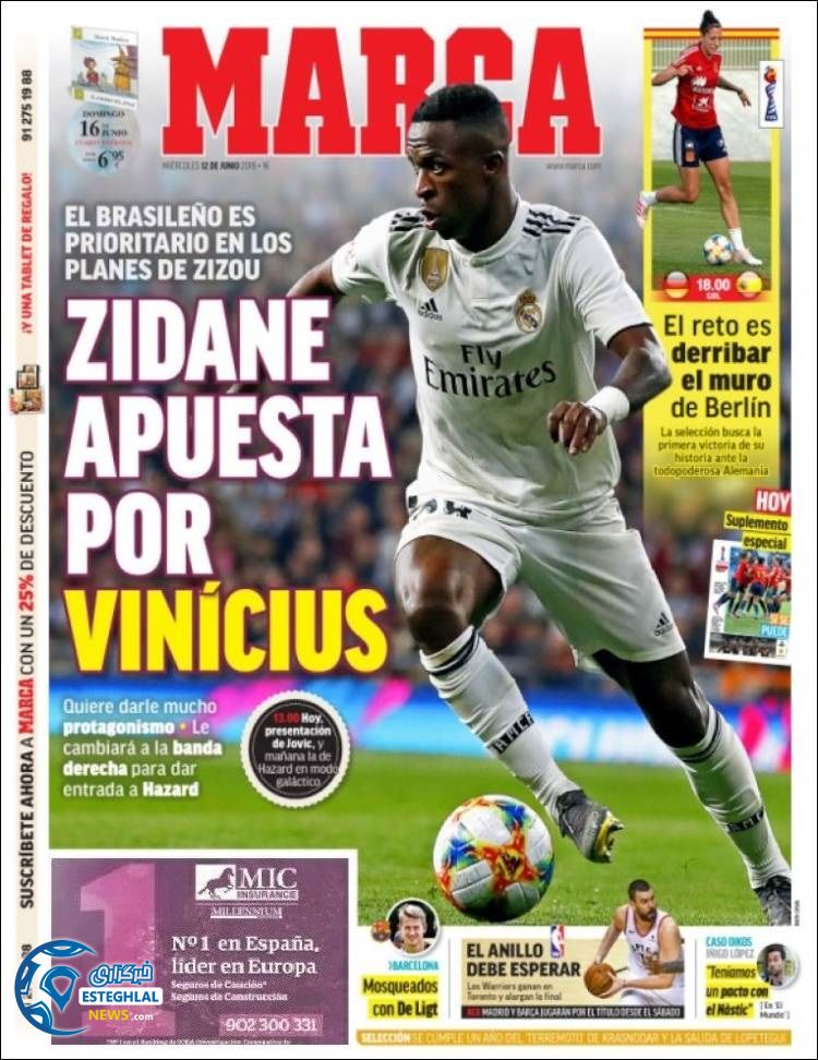 روزنامه ورزشی مارکا چهارشنبه 22 خرداد 1398