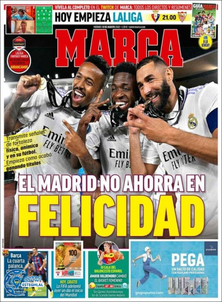 روزنامه ورزشی مارکا جمعه21 مرداد 1401 