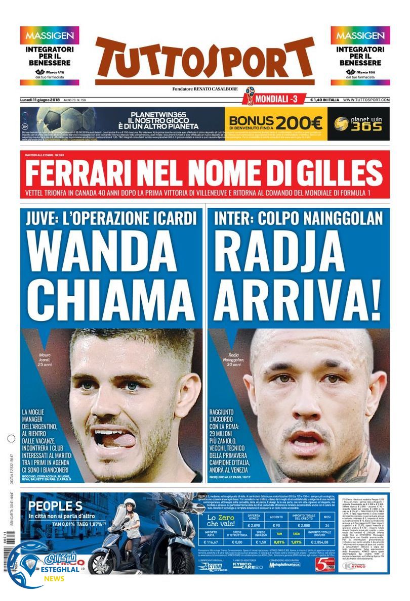 روزنامه توتو اسپورت دوشنبه 21 خرداد 1397