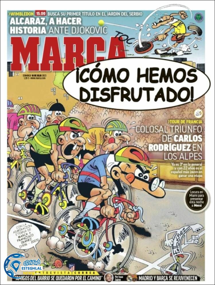 روزنامه ورزشی مارکا یکشنبه 25 تیر 1402 