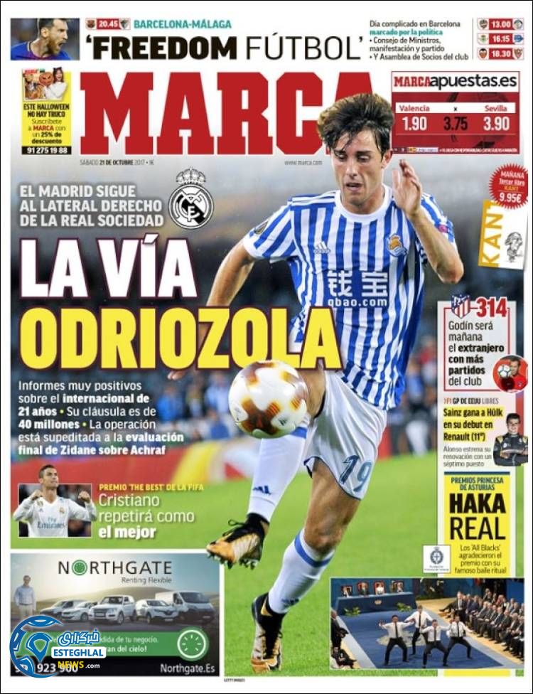 روزنامه مارکا شنبه 29 مهر 1396