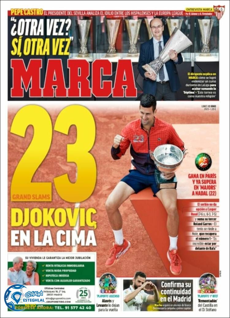 روزنامه ورزشی مارکا دوشنبه 22 خرداد 1402 