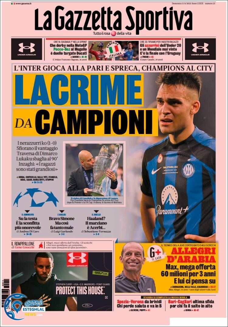 روزنامه ورزشی گاتزتا دلو اسپورت یکشنبه 21 خرداد 1402 