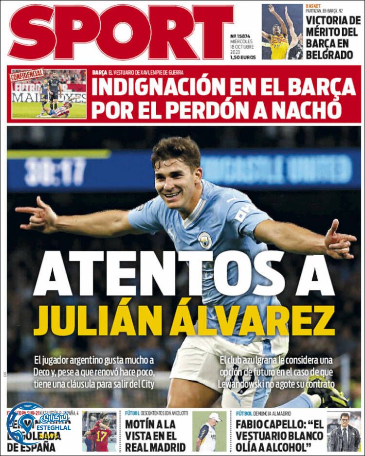 روزنامه ورزشی  اسپورت چهارشنبه 26 مهر 1402