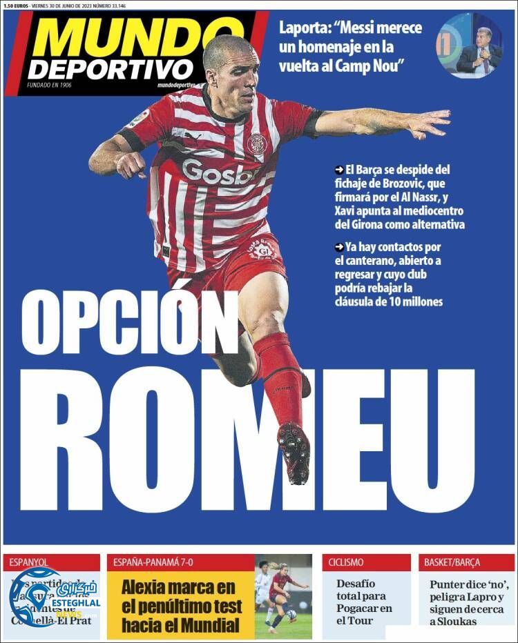 روزنامه ورزشی موندو دپورتیوو جمعه 9 تیر 1402 