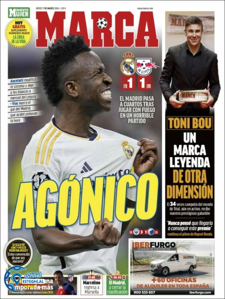 روزنامه ورزشی مارکا پنجشنبه 17 اسفند 1402 