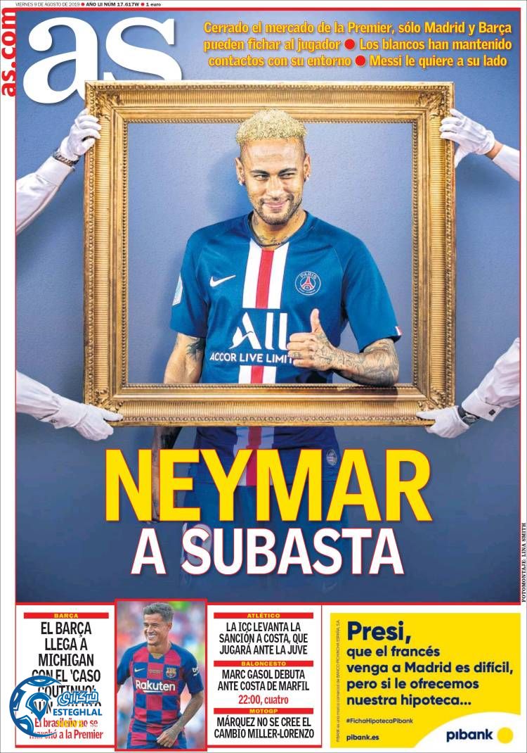 روزنامه ورزشی آاس جمعه 18 مرداد 1398