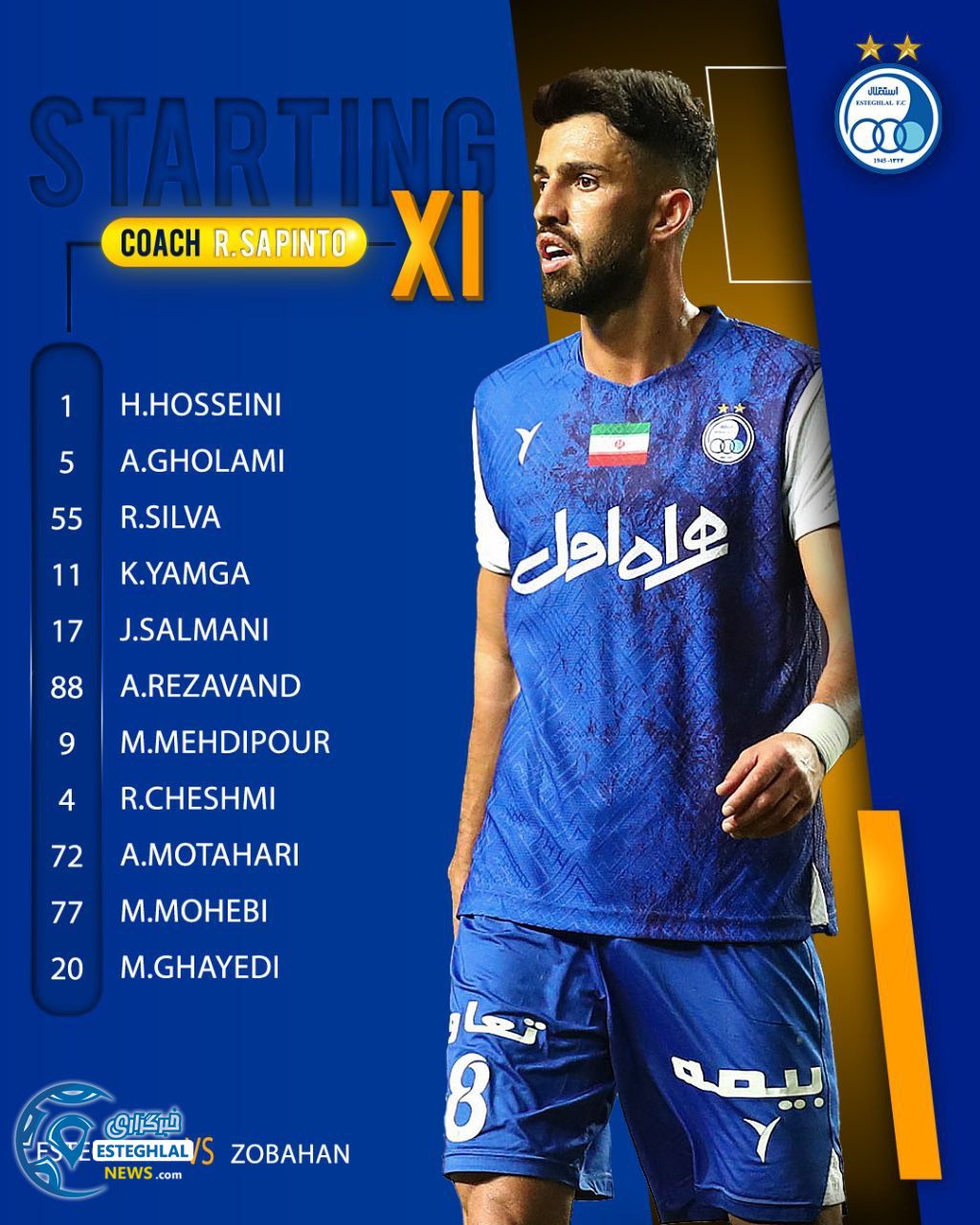 ترکیب استقلال مقابل ذوب آهن