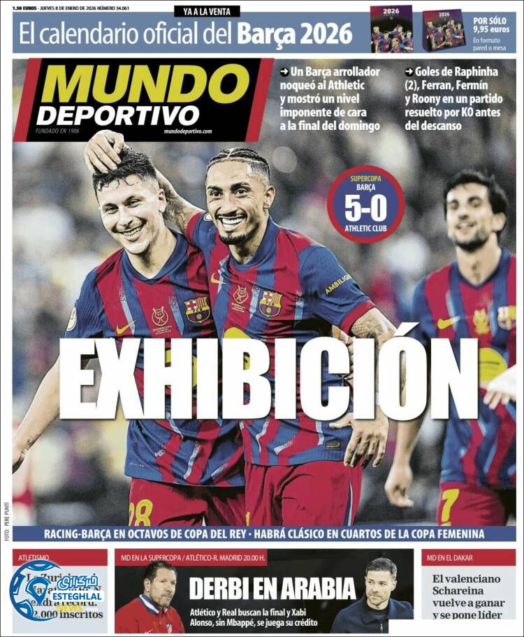 روزنامه  ورزشی موندو دپورتیوو پنجشنبه 18 دی 1404 