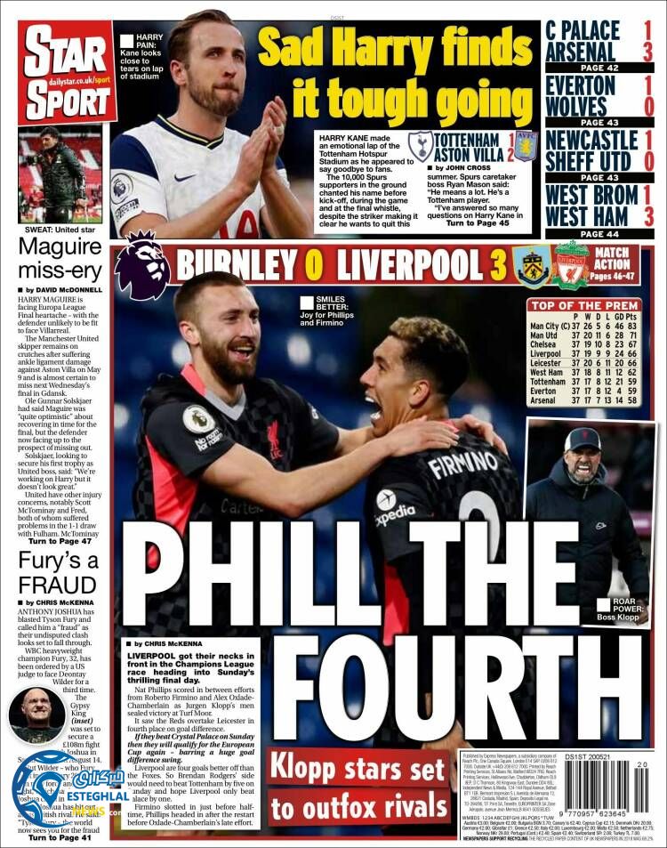 روزنامه ورزشی استار اسپورت پنجشنبه 30 اردیبهشت 1400