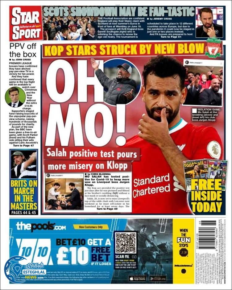 روزنامه ورزشی استار اسپورت شنبه 24 آبان 1399