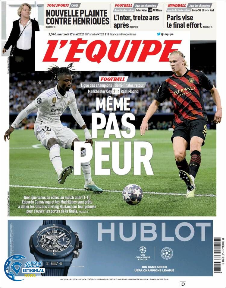 روزنامه ورزشی اکیپ چهارشنبه 27 اردیبهشت 1402 