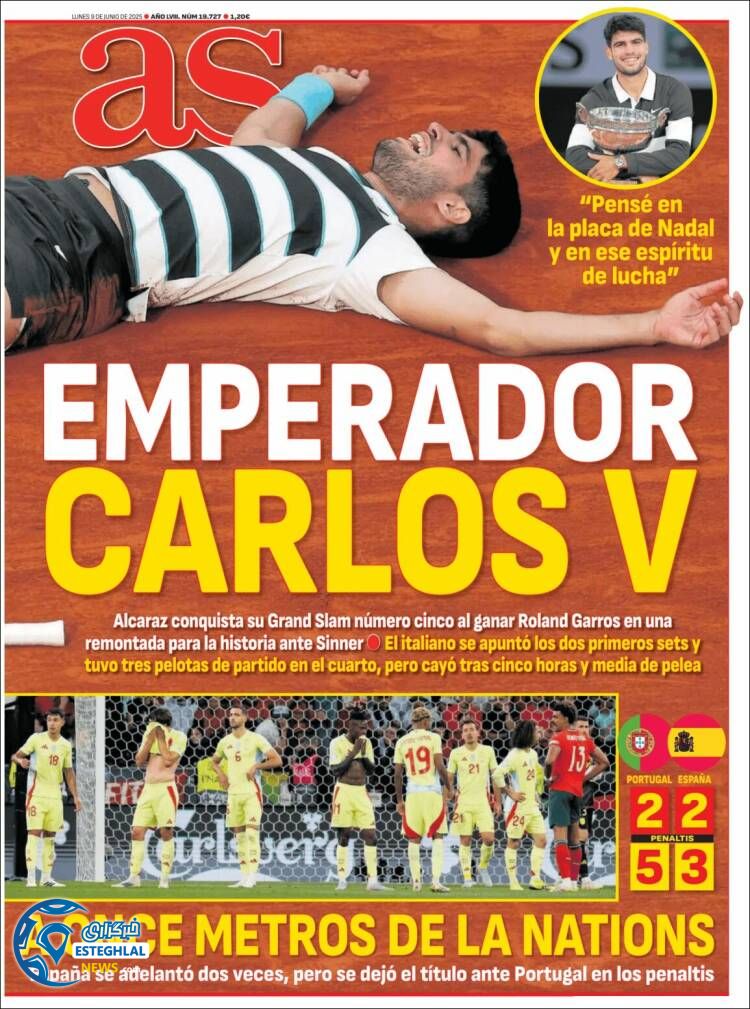 روزنامه ورزشی آ اس دوشنبه 19 خرداد 1404  