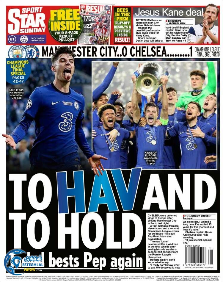 روزنامه ورزشی استار اسپورت یکشنبه 9 خرداد 1400