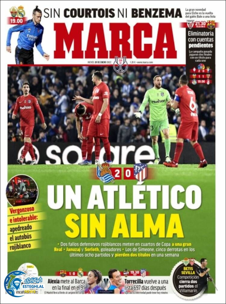 روزنامه ورزشی مارکا پنجشنبه 30 دی 1400