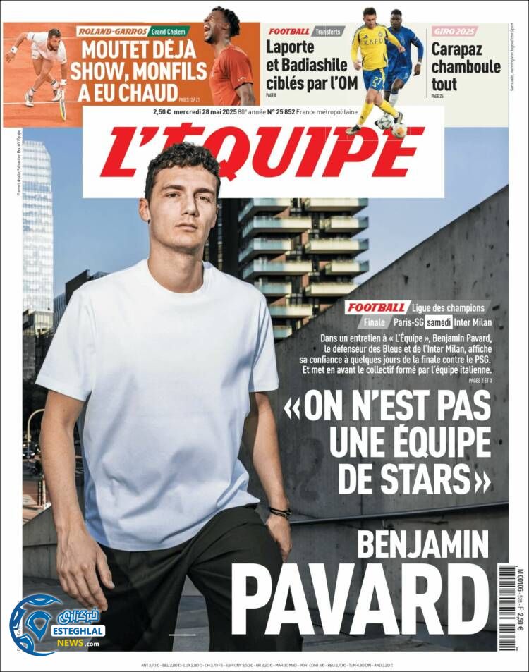 روزنامه ورزشی اکیپ چهارشنبه 7 خرداد 1404  