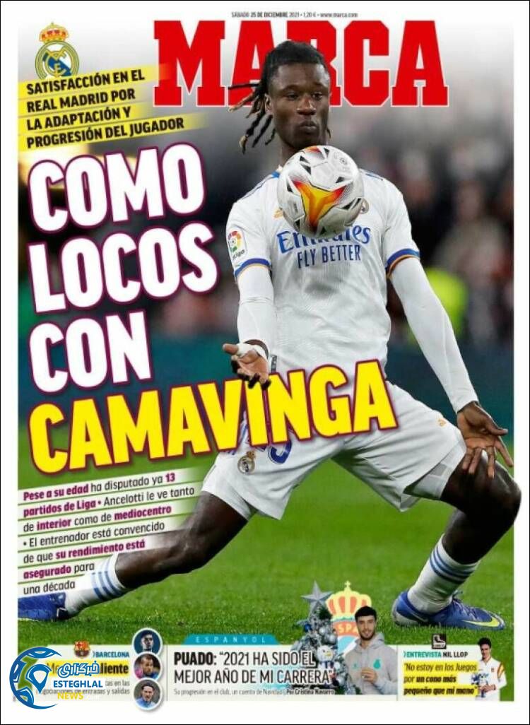 روزنامه ورزشی مارکا شنبه 4 دی 1400