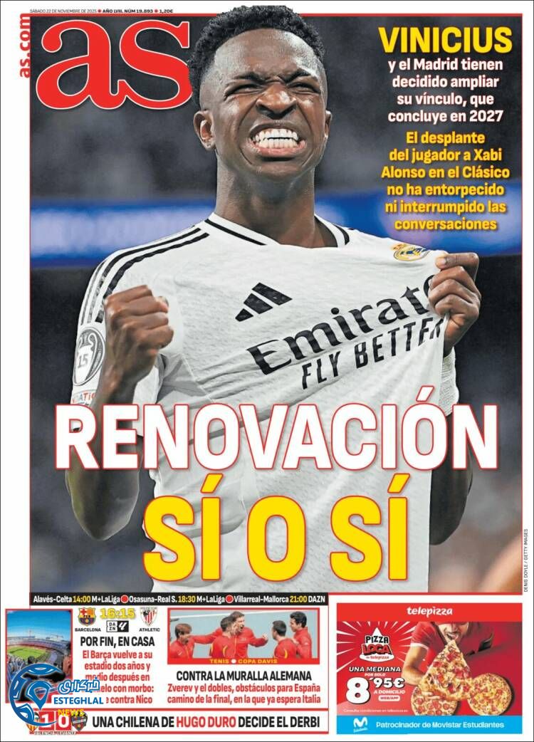 روزنامه ورزشی آ اس شنبه 1 آذر 1404  