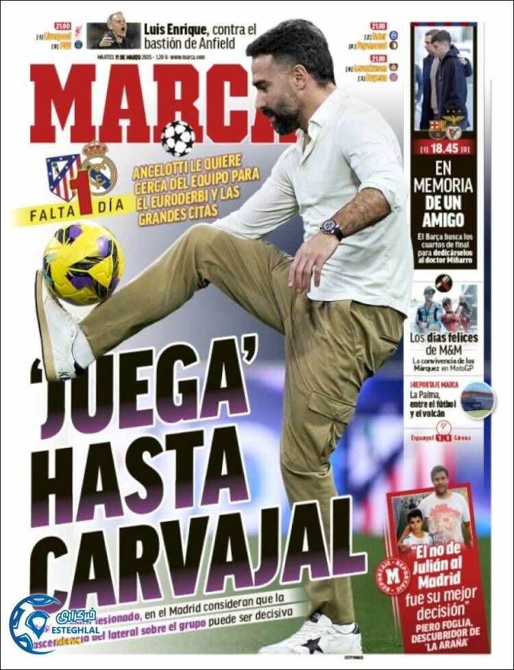 روزنامه  ورزشی مارکا سه شنبه 21 اسفند 1403 