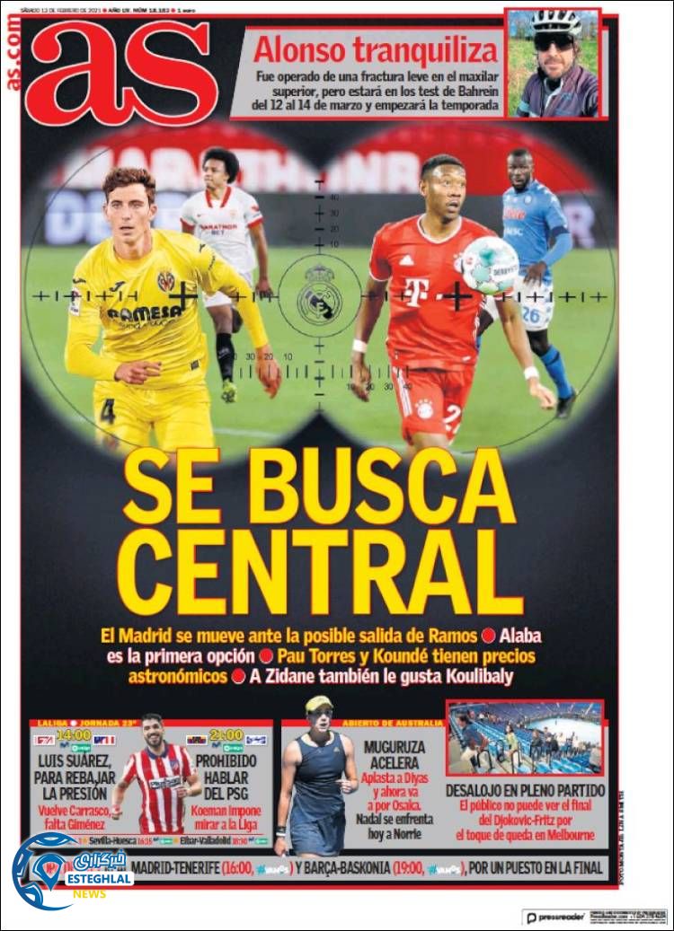 روزنامه ورزشی آاس شنبه 25 بهمن 1399