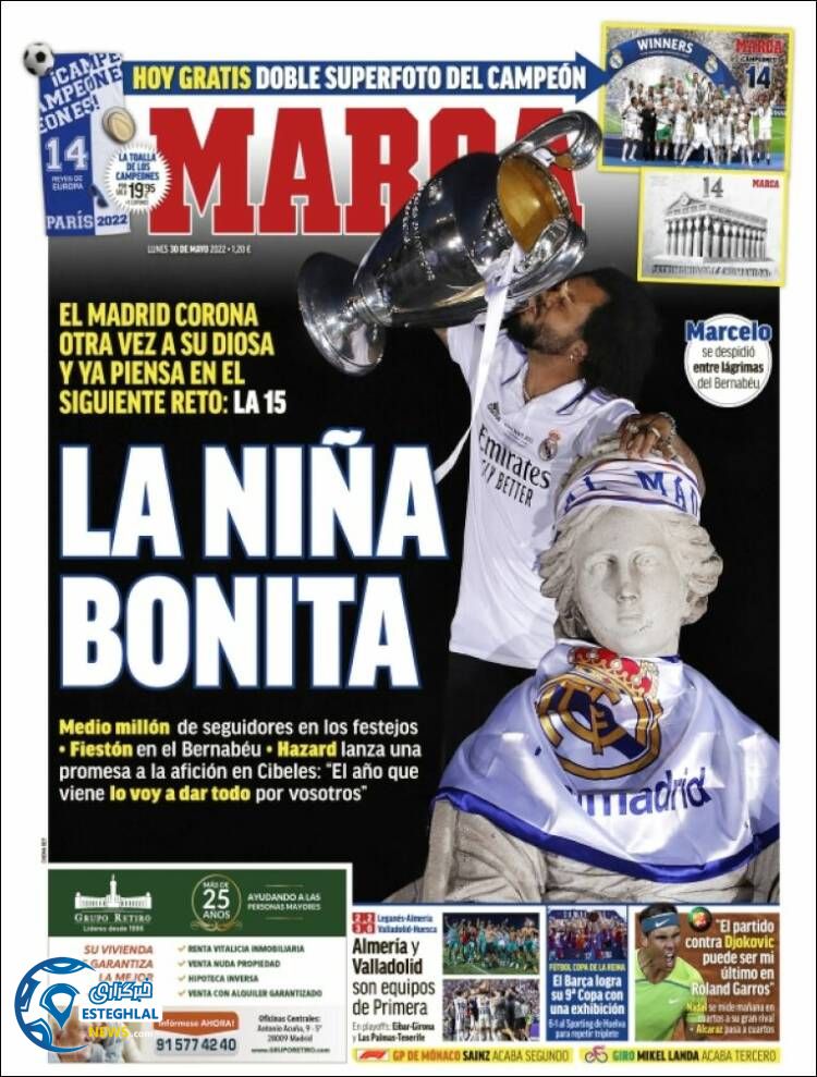 روزنامه ورزشی مارکا دوشنبه 9 خرداد 1401