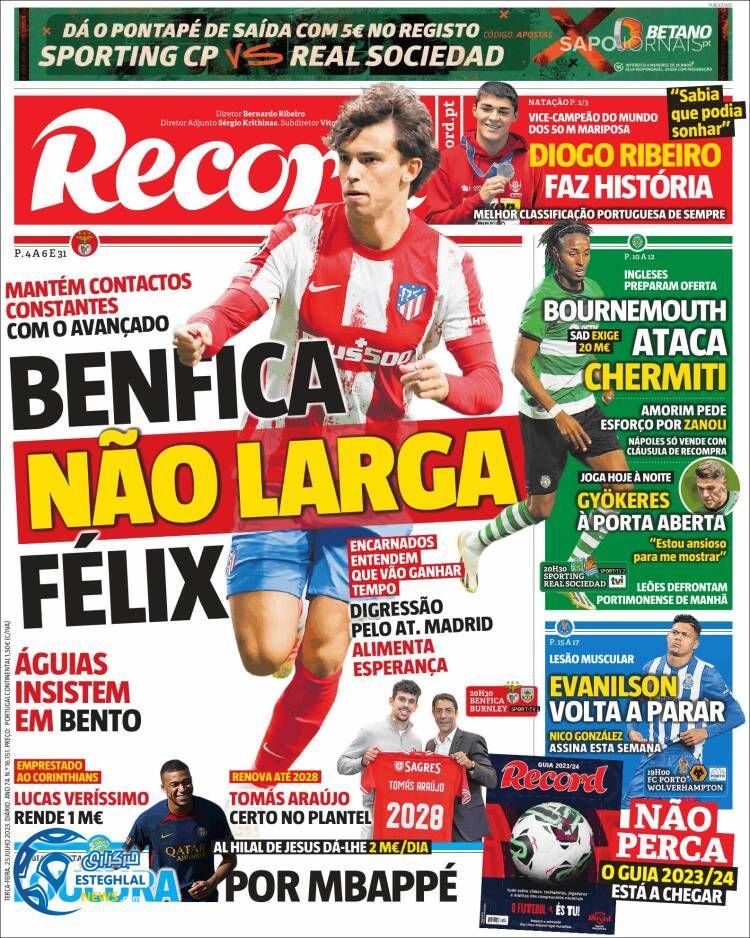 روزنامه ورزشی رکورد سه شنبه 3 مرداد 1402 