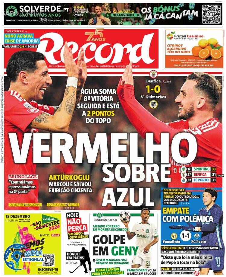 روزنامه ورزشی  رکورد یکشنبه 18 آذر 1403 