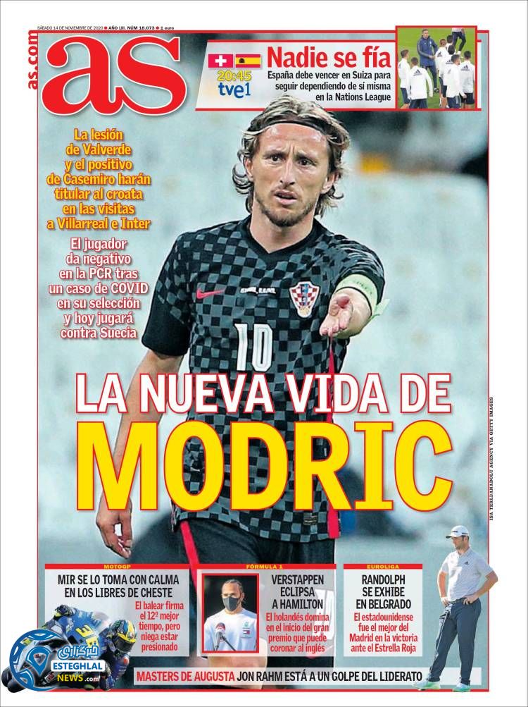 روزنامه ورزشی آاس شنبه 24 آبان 1399