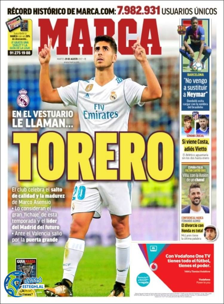 روزنامه مارکا 7 شهریور 96