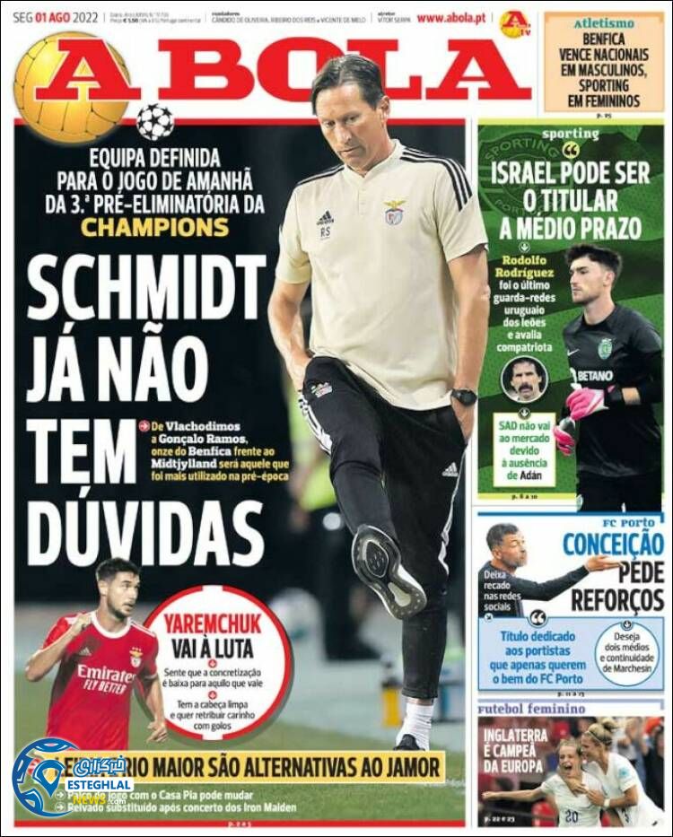 روزنامه ورزشی آبولا دوشنبه 10 مرداد 1401 