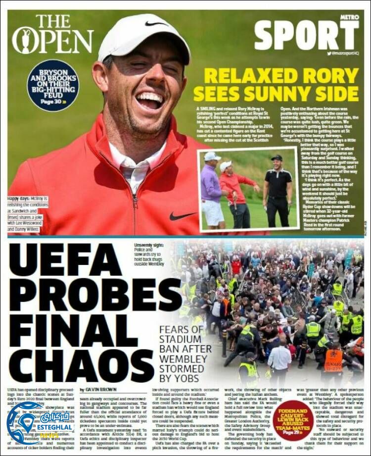 روزنامه ورزشی مترو اسپورت چهارشنبه 23 تیر 1400