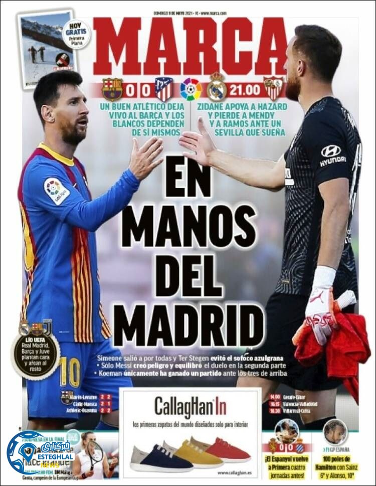 روزنامه ورزشی مارکا یکشنبه 19 اردیبهشت 1400